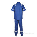 fire retardant cotton work coveralls short sleeve